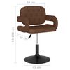 vidaXL Obrotowe krzesła stołowe, 4 szt., brązowe, obite tkaniną