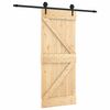 vidaXL Drzwi przesuwne Naturalny i czarny 85 x 210 cm