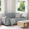 vidaXL Sofa 2-osobowa, jasnoszara, 140 cm, tapicerowana tkaniną