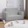 vidaXL 2-os. sofa dla dzieci, jasnoszara, miękki plusz