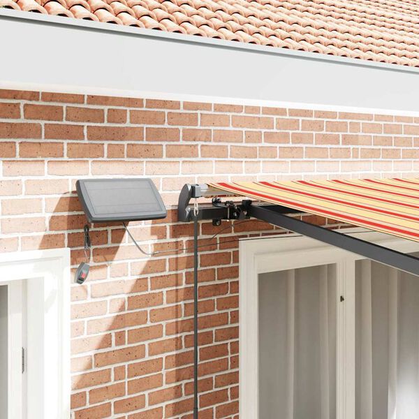 vidaXL Markiza zwijana ż&oacute;łty i pomarańczowy 350 x 250 cm tkanina