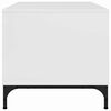 vidaXL Stolik kawowy z szufladą Wysoki połysk biały 90 x 49 x 46 cm
