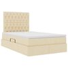 vidaXL Łóżko z miejscem na przechowywanie i LED Kremowy 120 x 200 cm