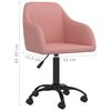 vidaXL Obrotowe krzesła stołowe, 2 szt., r&oacute;żowe, aksamitne