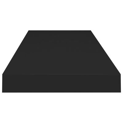 vidaXL Półki ścienne, 4 szt., czarne, 80 x 23,5 x 3,8 cm, MDF