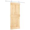 vidaXL Drzwi przesuwne Naturalne i białe 85 x 210 cm