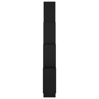 vidaXL Półka ścienna w formie kostek, czarna, 90x15x119 cm, płyta