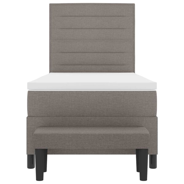 vidaXL Ł&oacute;żko sprężynowe z materacem Ciemnoszary 80 x 200 cm tkanina