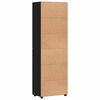 vidaXL Highboard Czarny 60 x 35 x 182 cm Materiał drewnopochodny