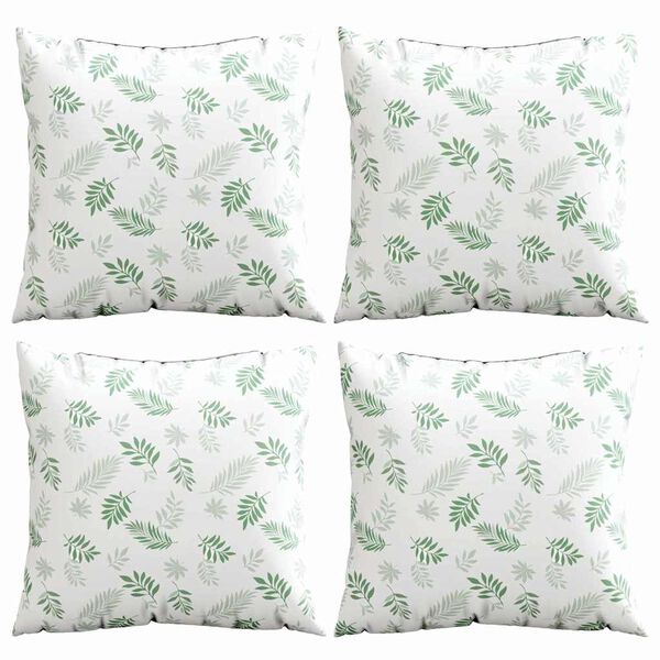 vidaXL Poduszki rozrzucone Liść 4 pcs Wz&oacute;r liścia 40 x 40 cm