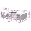 vidaXL Zestaw Sof na Ogr&oacute;d z poduszką 9 pcs beżowo-jasnoszary