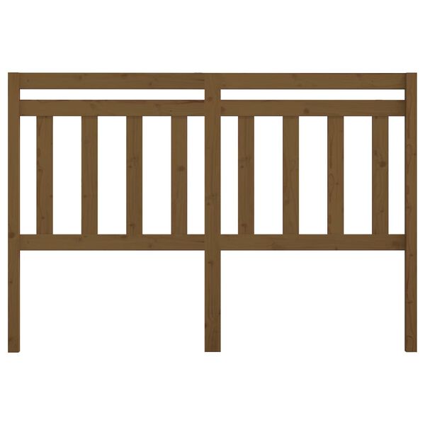 vidaXL Wezgłowie ł&oacute;żka, brązowe, 156x4x100 cm, lite drewno sosnowe