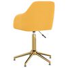 vidaXL Obrotowe krzesła stołowe, 6 szt., żółte, obite aksamitem