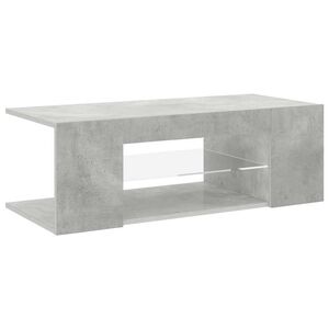 vidaXL Szafka pod TV z oświetleniem LED, szarość betonu, 90x39x30 cm