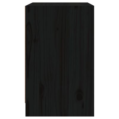 vidaXL Szafki nocne, 2 szt., czarne, 40x31x50 cm, lite drewno sosnowe