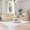 vidaXL Sofa 2 pcs Kremowy 162 x 80 x 85 cm tkanina