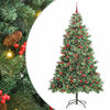 vidaXL Sztuczna choinka Ze LED Lights Zielony 240 cm PVC i Metal