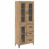 vidaXL Highboard Dąb rzemieślniczy 69,5 x 34 x 180 cm