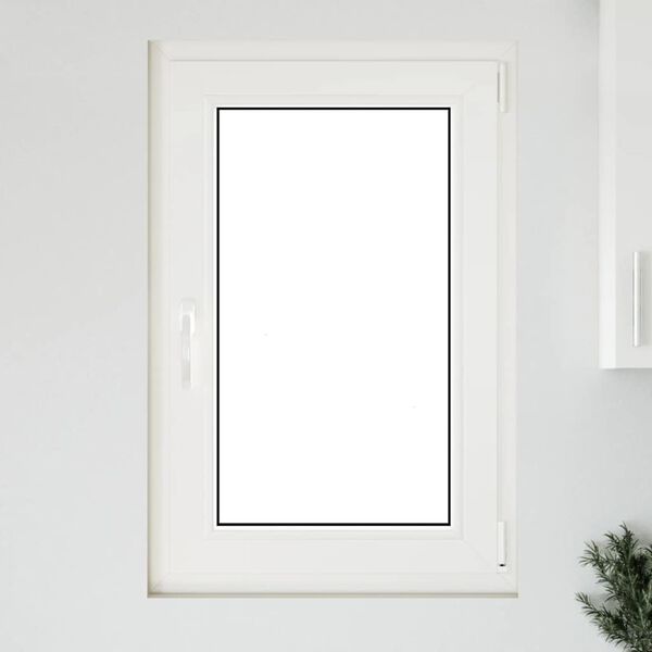 vidaXL Okno piwniczne RISOR 60x80 cm uchylno-rozwierne DIN prawe białe