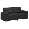 vidaXL Sofa 2-osobowa czarna 140 cm ze sk&oacute;ry ekologicznej