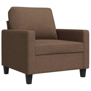 vidaXL Fotel, brązowy, 60 cm, obity tkaniną