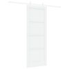 vidaXL Drzwi przesuwne 78 x 202 cm Drewno inżynieryjne Biały
