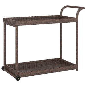 vidaXL W&oacute;zek barowy, brązowy, 100x45x83 cm, polirattan
