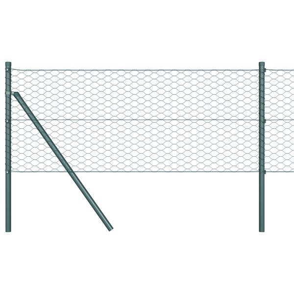vidaXL Ogrodzenie heksagonalne Zielony 0,4 x 10 m PVC