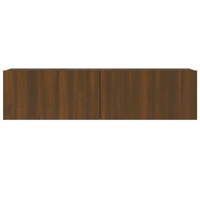 vidaXL Ścienna szafka pod telewizor, brązowy dąb, 120x30x30 cm