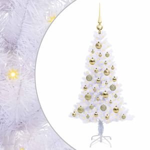 vidaXL Sztuczna choinka z 150 diodami LED Biały 120 cm PVC i Stal