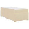 vidaXL Ramka ł&oacute;żka z materacem Kremowy 90 x 200 cm tkanina