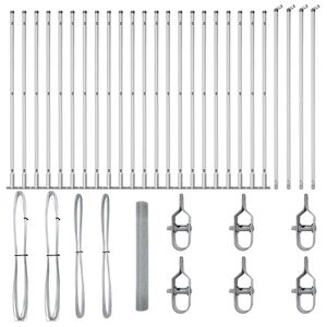 vidaXL Słupek ogrodzeniowy. Srebrny 50 x 1,2 m (siatka 12 x 12 mm)