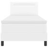 vidaXL Rama łóżka z materacem Biały 90 x 190 cm Skóra syntetyczna