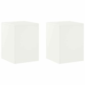 vidaXL Stojak na rośliny 2 pcs Biały 30 x 30 x 40 cm Stal