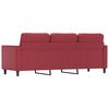 vidaXL 3-osobowa sofa, winna czerwień, 180 cm, sztuczna sk&oacute;ra