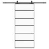 vidaXL Drzwi przesuwne z zestawem okuć czarne 90x205 cm ESG szkło