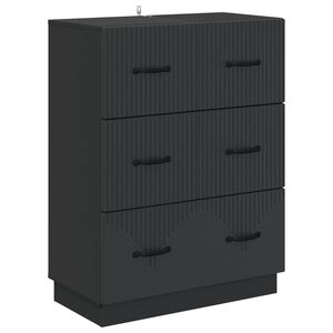 vidaXL Szafka z Szufladami Czarny 66 x 34,5 x 87 cm