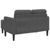vidaXL Sofa 2-osobowa z szezlongiem w kształcie litery L, ciemnoszara, 125 cm, len