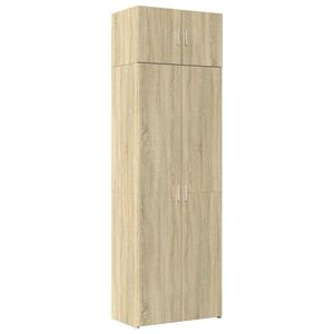 vidaXL Szafka, dąb sonoma, 70x42,5x225 cm, materiał drewnopochodny
