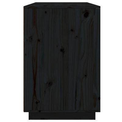 vidaXL Biurko, czarne, 140x50x75 cm, lite drewno sosnowe