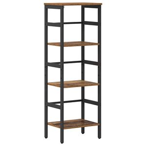 vidaXL P&oacute;łka na książki 3 poziomy 40 x 29,5 x 115 cm Stare drewno