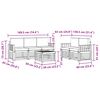 vidaXL Zestawy sof 6 pcs Naturalny i Kremowy Lite Drewno Akacji