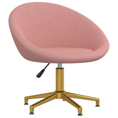 vidaXL Obrotowe krzesło biurowe, różowe, tapicerowane aksamitem