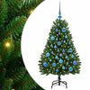 vidaXL Sztuczna choinka z zawiasami 150 LED zielony 120 cm PVC i stal