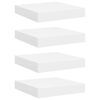 vidaXL P&oacute;łki ścienne, 4 szt., białe, 23 x 23,5 x 3,8 cm, MDF