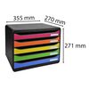 Exacompta Organizer biurkowy Big-Box Plus Horizon z 5 szufladami