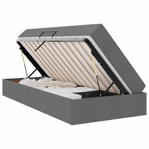 vidaXL Ł&oacute;żko z miejscem na przechowywanie i materacem Ciemnoszary