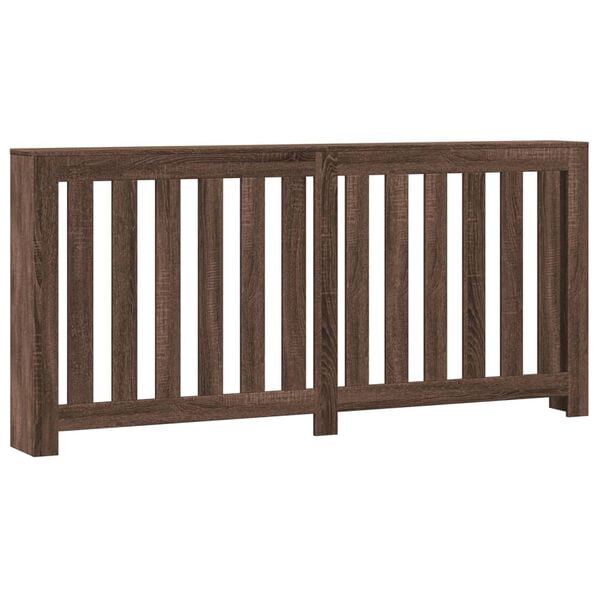 vidaXL Osłona na grzejnik, brązowy dąb, 175x20x82 cm