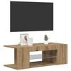 vidaXL Szafka pod TV z oświetleniem LED, dąb artisan, 90x39x30 cm