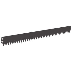 vidaXL Krawężnik do trawnika 30 szt. 103 x 10 cm Stal Czarny